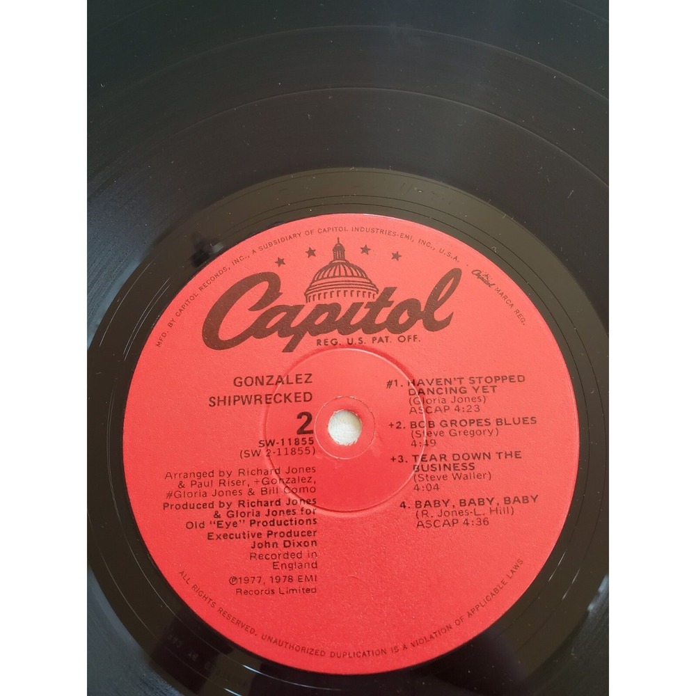 Gonzalez – Shipwrecked Album LP VG+ Tested - Picture 10 of 10